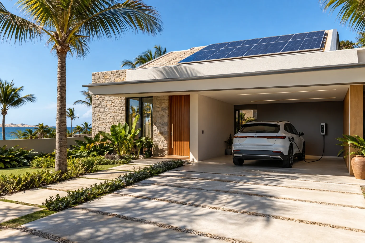 Wallbox integrado à energia solar